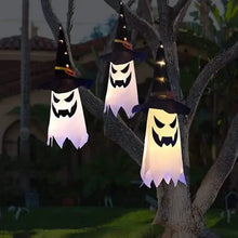 将图片加载到图库查看器，2-Piece Set: Glowing Ghost Witch Hat Halloween Decorations
