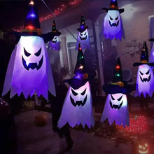 将图片加载到图库查看器，2-Piece Set: Glowing Ghost Witch Hat Halloween Decorations
