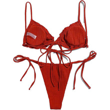 将图片加载到图库查看器，2-Piece Set: Thong Brazilian Bikini Swimsuit
