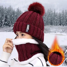 Load image into Gallery viewer, 2-Piece Set: Women's Knitted Hat Scarf Caps Neck Warmer Winter Hat
