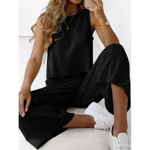 Load image into Gallery viewer, 2-Piece Set: Women's Solid Color Casual Tank Top Pants Set
