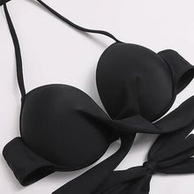 将图片加载到图库查看器，2-Piece Set: Women's Swimwear Bikini Push Up Open Back Solid Color
