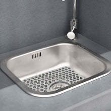 将图片加载到图库查看器，2-Piece: Silicon Grid Sink Mat with Central Drain Hole
