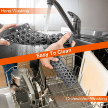 将图片加载到图库查看器，2-Piece: Silicon Grid Sink Mat with Central Drain Hole
