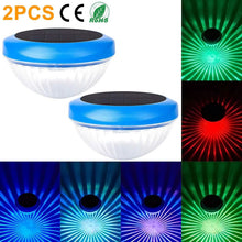 将图片加载到图库查看器，2-Piece: Solar Powered LED Pool Light Gradient Multicolor Changing
