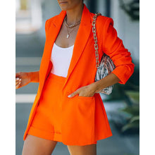 Load image into Gallery viewer, 2-Piece: Women's Basic Shirt Collar Blazer
