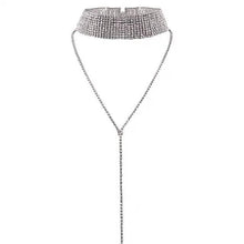 Load image into Gallery viewer, 2-Piece: Women's Synthetic Diamond Y Necklace
