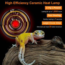 Load image into Gallery viewer, 2-Pieces: 150W Infrared Reptile Heat Lamp No Light Emitting
