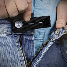 Load image into Gallery viewer, 2-Pack: Black Interlocking Tape Waistband Extender Buttons for Jeans and Pants
