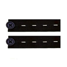 Load image into Gallery viewer, 2-Pack: Black Interlocking Tape Waistband Extender Buttons for Jeans and Pants
