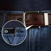 Load image into Gallery viewer, 2-Pack: Black Interlocking Tape Waistband Extender Buttons for Jeans and Pants
