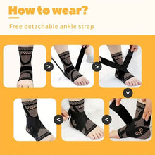 将图片加载到图库查看器，2-Pieces: Copper Adjustable Compression Ankle Guards
