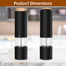 Load image into Gallery viewer, 2-Pieces: Electric Salt and Pepper Grinder Battery Powered with Adjustable Coarseness
