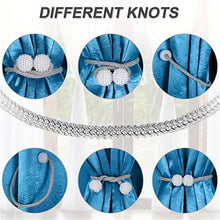 Load image into Gallery viewer, 2-Pieces: Magnetic Curtain Tiebacks with Faux Pearls
