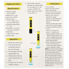 Load image into Gallery viewer, 2-Pieces: PH Meter TDS EC LCD Water Purity PPM Filter Hydroponic Pool Tester Tool
