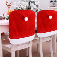 Load image into Gallery viewer, 2-Pieces: Red Hat Dining Chair Slipcovers
