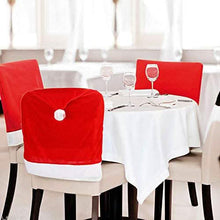 Load image into Gallery viewer, 2-Pieces: Red Hat Dining Chair Slipcovers

