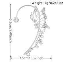 Load image into Gallery viewer, 2-Pieces: Trendy Minimalist Style Hip Hop Hollow Butterfly Ear Climber

