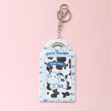 Load image into Gallery viewer, 2 Pockets Colorful Photo Card Holder Pockets for Mini Photo Sticker &amp; Name Card 3 Inch 6.35 x 9cm Photos with Key Chain Album Gifts For Valentines Day
