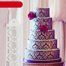 将图片加载到图库查看器，2 Style Cake Side Cupcake Cake Sugarcraft Decoration Cake Mould Plastic Baking Cake Decorating Tool 2 Pieces Cupcake Stencil Cake Side Decorating Templates Powdered Sugar Template Wedding Cake Decor Flower Molding
