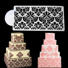 将图片加载到图库查看器，2 Style Cake Side Cupcake Cake Sugarcraft Decoration Cake Mould Plastic Baking Cake Decorating Tool 2 Pieces Cupcake Stencil Cake Side Decorating Templates Powdered Sugar Template Wedding Cake Decor Flower Molding
