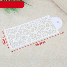 将图片加载到图库查看器，2 Style Cake Side Cupcake Cake Sugarcraft Decoration Cake Mould Plastic Baking Cake Decorating Tool 2 Pieces Cupcake Stencil Cake Side Decorating Templates Powdered Sugar Template Wedding Cake Decor Flower Molding
