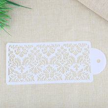 将图片加载到图库查看器，2 Style Cake Side Cupcake Cake Sugarcraft Decoration Cake Mould Plastic Baking Cake Decorating Tool 2 Pieces Cupcake Stencil Cake Side Decorating Templates Powdered Sugar Template Wedding Cake Decor Flower Molding
