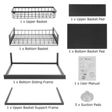 将图片加载到图库查看器，2-Tier Under Sink Organizer Pull Out Basket Storage
