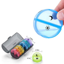 Load image into Gallery viewer, 2 Times A Day AM PM Weekly Pill Organizer Large Daily Pill Box With Black Case For Travel
