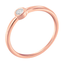 将图片加载到图库查看器，14K Rose Gold Plated .925 Sterling Silver Miracle Set Diamond Ring (1/20 Cttw, J-K Color, I1-I2 Clarity) - Size 6
