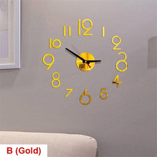 将图片加载到图库查看器，20 Inch Wall Clock Round Style Number Coffee Tea Cup Modern Large Silent Wall Stickers for Hall and Bedroom Home Decorations Arabic Numeral Wall Clocks Acrylic Mirror Stickers/Home Decor Design Acrylic Wall Clock Stickers Home Living Room Decoration
