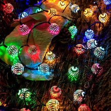 将图片加载到图库查看器，20 LED Moroccan Ball Solar String Lights
