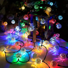 将图片加载到图库查看器，20 LED Moroccan Ball Solar String Lights
