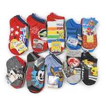Load image into Gallery viewer, 20-Pair: Licensed Assorted Kids' No-Show Socks
