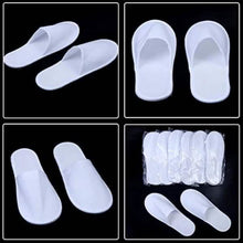 将图片加载到图库查看器，20-Pairs: Spa Hotel Guest Soft Slippers Closed Toe Disposable Travel Slipper
