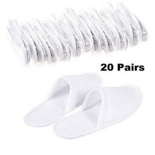 将图片加载到图库查看器，20-Pairs: Spa Hotel Guest Soft Slippers Closed Toe Disposable Travel Slipper
