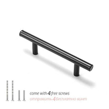 Load image into Gallery viewer, 20 PCS Set Brushed Gold Kitchen Handle Stainless Steel T Bar Door Pull 76mm 96mm Cabinet Knobs and Handles Black Furniture Handle Stainless Steel Kitchen Cupboard Handles Cabinet Handles
