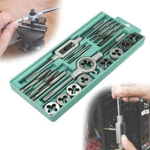将图片加载到图库查看器，20-Piece: Metric Hand Tap and Die Set
