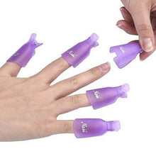 Load image into Gallery viewer, 20-Piece Set: Plastic Acrylic Nail Art Soak Off Cap Clip UV Gel Polish Remover Wrap Tool

