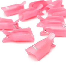 Load image into Gallery viewer, 20-Piece Set: Plastic Acrylic Nail Art Soak Off Cap Clip UV Gel Polish Remover Wrap Tool
