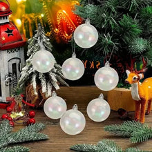 Load image into Gallery viewer, 20-Pieces: Clear Iridescent Plastic Ornaments Balls for Crafts
