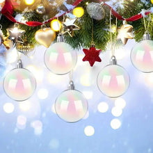 Load image into Gallery viewer, 20-Pieces: Clear Iridescent Plastic Ornaments Balls for Crafts
