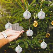Load image into Gallery viewer, 20-Pieces: Clear Iridescent Plastic Ornaments Balls for Crafts
