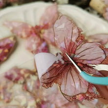 Load image into Gallery viewer, 20-Pieces: Ice Crystal Laser Butterfly Decorative PET Stickers
