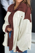 Load image into Gallery viewer, Unique Contrast Collared Pocketed Jacket with Button-Up Closure Modern Women Jacket
