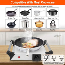Load image into Gallery viewer, 2000W Electric Burner Portable Coil Heating Hot Plate Stove Countertop
