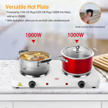 Load image into Gallery viewer, 2000W Portable Double Electric Burner
