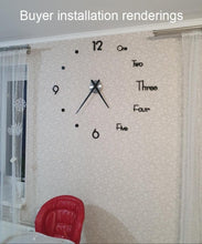 Load image into Gallery viewer, 2021 Fashion 3D Big Size Wall Clock Mirror Sticker Large 3D Frameless Wall Clock Stickers Wall Decoration for Living Room Bedroom Office  Brief Living Decor Room Wall Clock Modern Design Silent Acrylic
