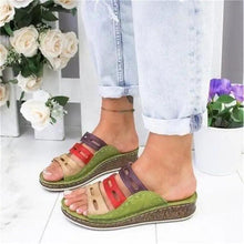 将图片加载到图库查看器，2021 New Fashion Summer Women Slippers fashion Sandals women Shoes Platform Wedges Sandals
