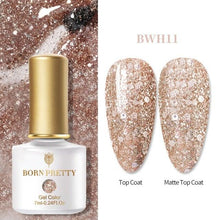 将图片加载到图库查看器，2021 New Womens Colorful Nail Gel Polish Modern Glitter Pink Purple UV Diamond Stylish Design Nail Colors Gel
